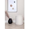 ebuy24 Limpen poef Ã˜32cm met opslag wit.