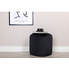 ebuy24 Peg poef, hocker Ã˜46cm velours zwart.