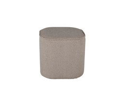 ebuy24 Piff poef, hocker Ø44cm teddystof beige.