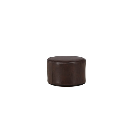 ebuy24 Eastport poef, hocker Ã˜41cm PU kunstleer bruin.