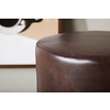 ebuy24 Eastport poef, hocker Ã˜41cm PU kunstleer bruin.