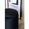 ebuy24 Limpen poef Ã˜32cm velours met opslag zwart.