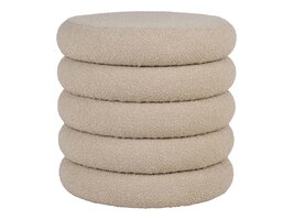 ebuy24 Brooklyn poef bouclÃ© opslag Ã˜44cm beige.