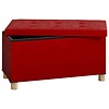 ebuy24 SizosL poef hocker met opslag rood.