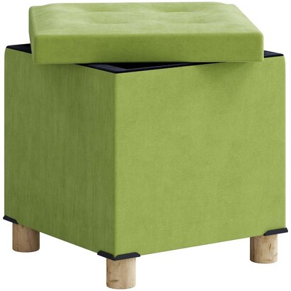 ebuy24 SizosM poef hocker met opslag groen.