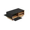 ebuy24 Synnax salontafel 2 kleppen, 4 planken grijs,eik decor.