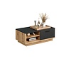 ebuy24 Synnax salontafel 2 kleppen, 4 planken grijs,eik decor.