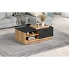 ebuy24 Synnax salontafel 2 kleppen, 4 planken grijs,eik decor.