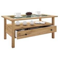 ebuy24 LingisL salontafel 1 lade 1 plank eik decor.