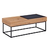 ebuy24 Filora salontafel met opslag grijs, Artisan eik decor.