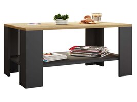 ebuy24 Dalus salontafel 1 plank antraciet, eik decor.