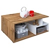 ebuy24 Sulas salontafel 4 planken wit, eik decor.