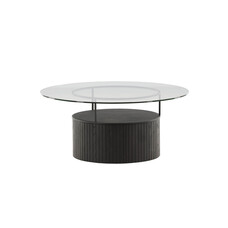 ebuy24 Bovall salontafel Ã˜90cm zwart, glas.