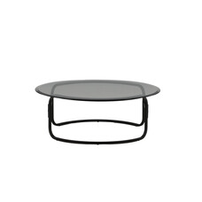 ebuy24 Lomma salontafel Ã˜110cm zwart, glas.