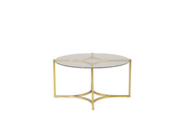 ebuy24 Kivik salontafel Ø75 cm glas rookkleurig.