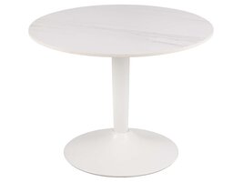 ebuy24 Mitol salontafel Ø60cm keramiek wit.