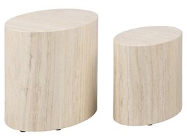 ebuy24 Micca salontafel set van 2 stuks. beige.