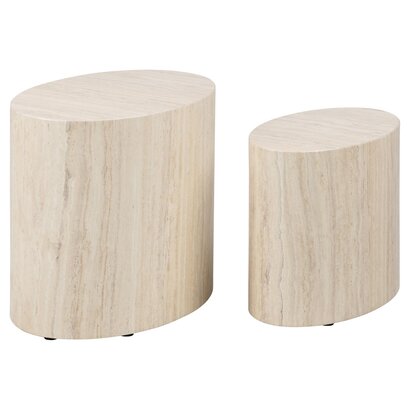 ebuy24 Micca salontafel set van 2 stuks. beige.