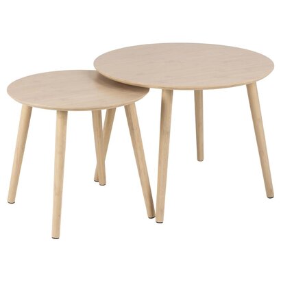 ebuy24 Repor salontafel set van 2 stuks. naturel.