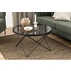 ebuy24 Calomon salontafel glas Ã˜80cm grijs.