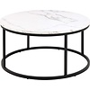 ebuy24 Sitro salontafel Ã˜80cm marmer wit.