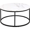 ebuy24 Sitro salontafel Ã˜80cm marmer wit.