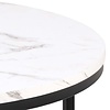 ebuy24 Sitro salontafel Ã˜80cm marmer wit.