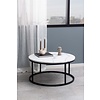 ebuy24 Sitro salontafel Ã˜80cm marmer wit.