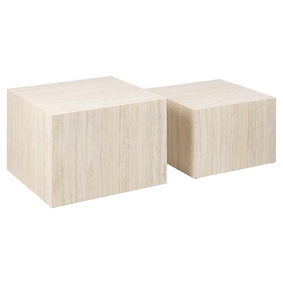 ebuy24 Dicur salontafel set van 2 stuks. beige.