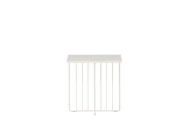 ebuy24 Dayton bijzettafel 40x40cm wit.