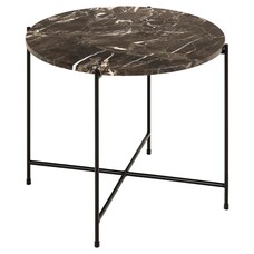 ebuy24 Avur bijzettafel Ã˜52cm marmer bruin.