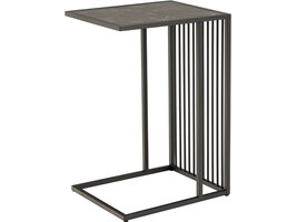 ebuy24 Stir salontafel bijzettafel 35x43x63cm marmer decor, zwart.