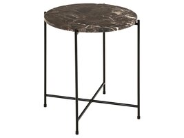 ebuy24 Avur bijzettafel Ã˜42cm marmer bruin.