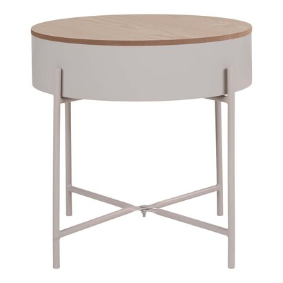 ebuy24 Sisco salontafel , bijzettafel Ã˜40cm beige, grijs.