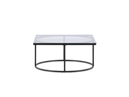 ebuy24 Skanör salontafel 90x90cm zwart, glas.