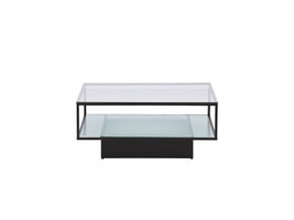 ebuy24 Maglehem salontafel 90x90cm zwart, glas.