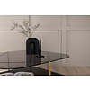 ebuy24 Un-line salontafel 85x85cm messing decor, glas rookkleurig.