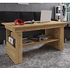 ebuy24 Kobila salontafel met in hoogte verstelbaar tafelblad, 1 legplank en 2 vakkenHoning eiken decor.