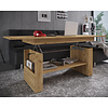 ebuy24 Kobila salontafel met in hoogte verstelbaar tafelblad, 1 legplank en 2 vakkenHoning eiken decor.
