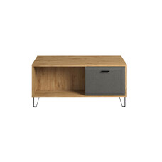 ebuy24 Blanshe salontafel 2 deuren, 2 planken, grijs.