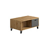 ebuy24 Blanshe salontafel 2 deuren, 2 planken, grijs.