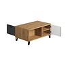 ebuy24 Blanshe salontafel 2 deuren, 2 planken, grijs.