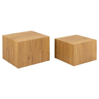 ebuy24 Drue salontafel set van 2 stuks. naturel.