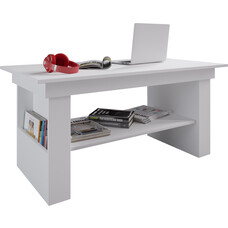 ebuy24 Kobila salontafel met 1 plank en 2 vakkenwit.