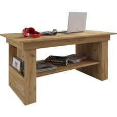 ebuy24 Kobila salontafel met 1 plank en 2 vakkenHoning eiken decor.