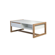 ebuy24 Dakota salontafel 2 laden, 2 planken, wit.