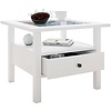 ebuy24 LingisM salontafel 1 lade 1 plank wit.