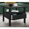 ebuy24 LingisM salontafel 1 lade 1 plank zwart.