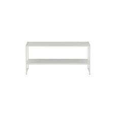 ebuy24 Staal salontafel 101,6x43,2cm wit.