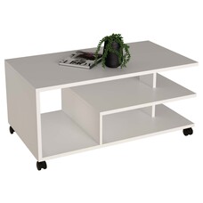 ebuy24 Ralus salontafel 3 planken wit.